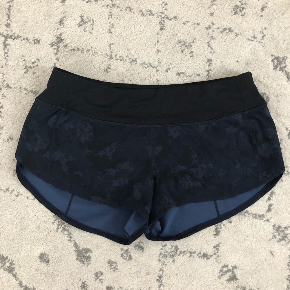 Lululemon blue camo shorts